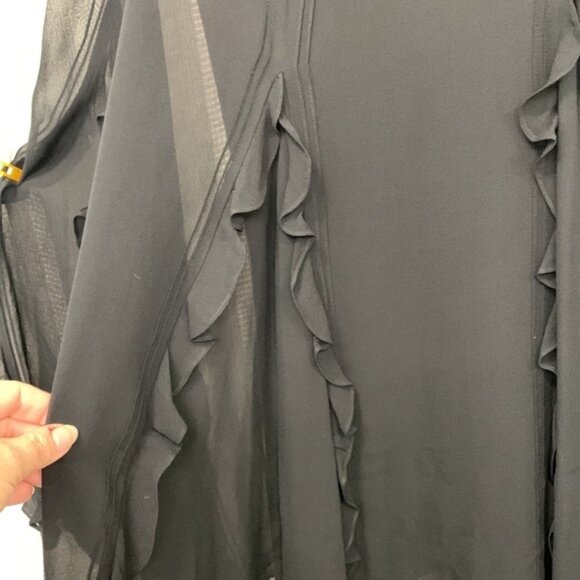 Lauren Ralph Lauren Petite Black Flowy Flutter Skirt Size 10P - NWT - Picture 4 of 11